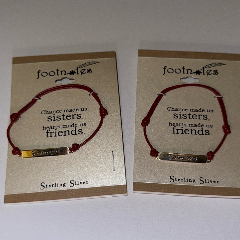 Footnotes "Sisters" Pure Silver Plated Adjustable… - image 1